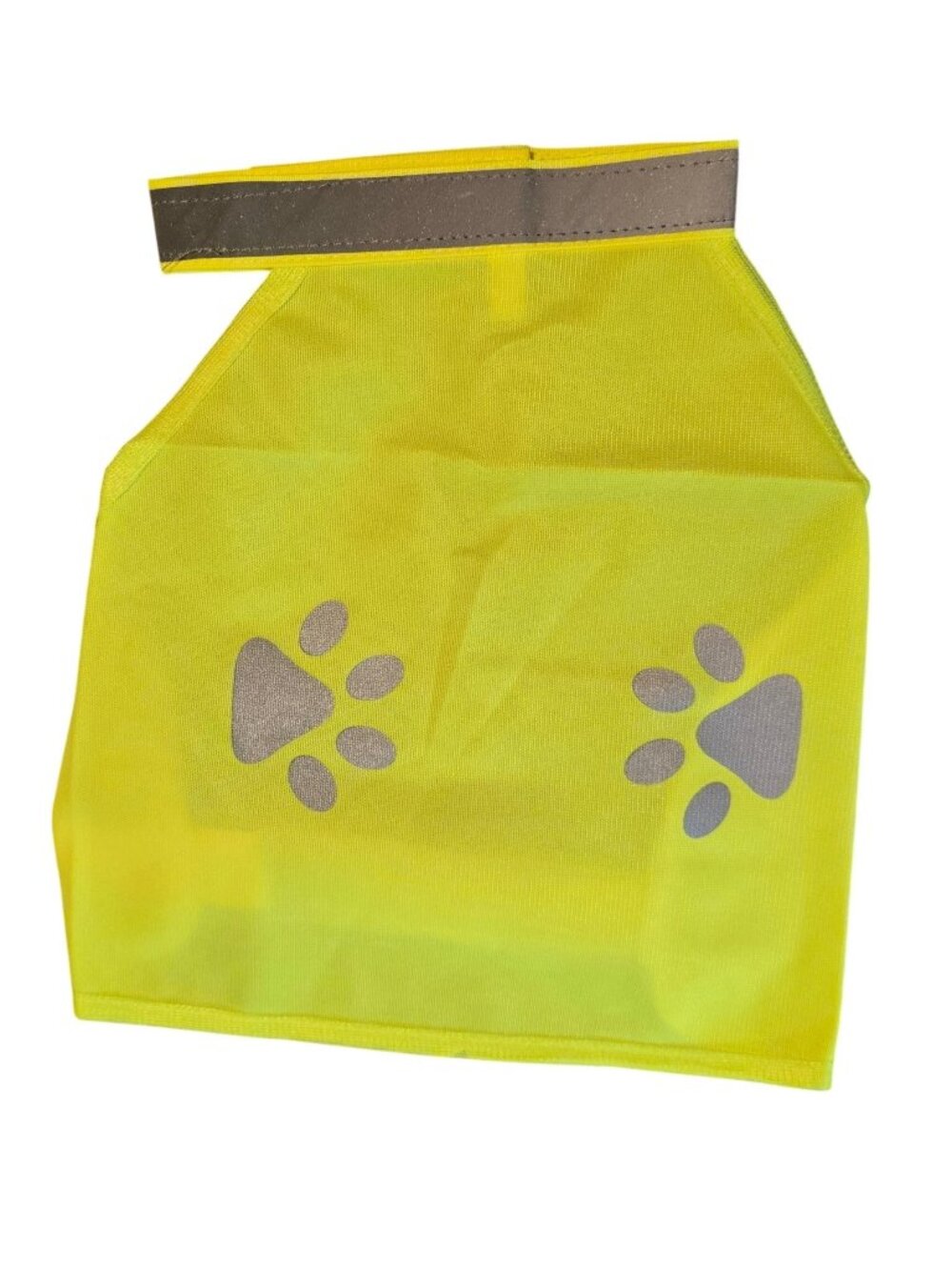 Bright Yellow XS Dog Safety Vest Reflective Straps Paw Print Design - Picture 1 of 7